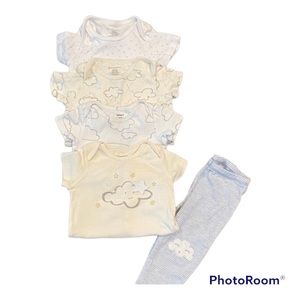 Stars and clouds onesies and pant bundle